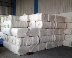 Cotton bales in warehouse
